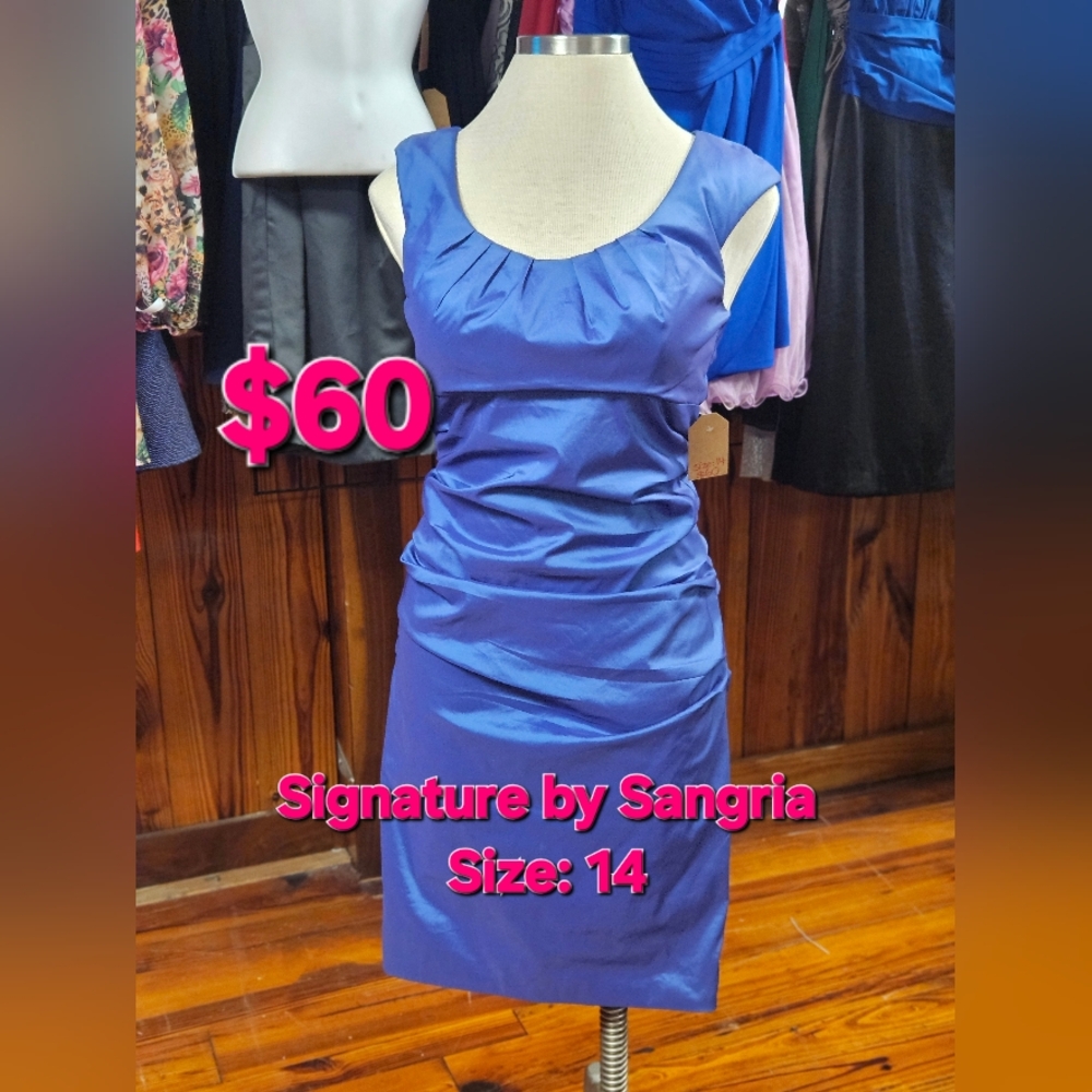 Signature by Sangria Indigo Midi Dress